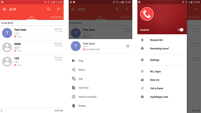 اپلیکیشن ضبط تماس ACR Call Recorder