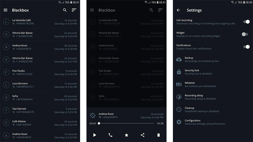 اپلیکیشن ضبط تماس Blackbox Call Recorder